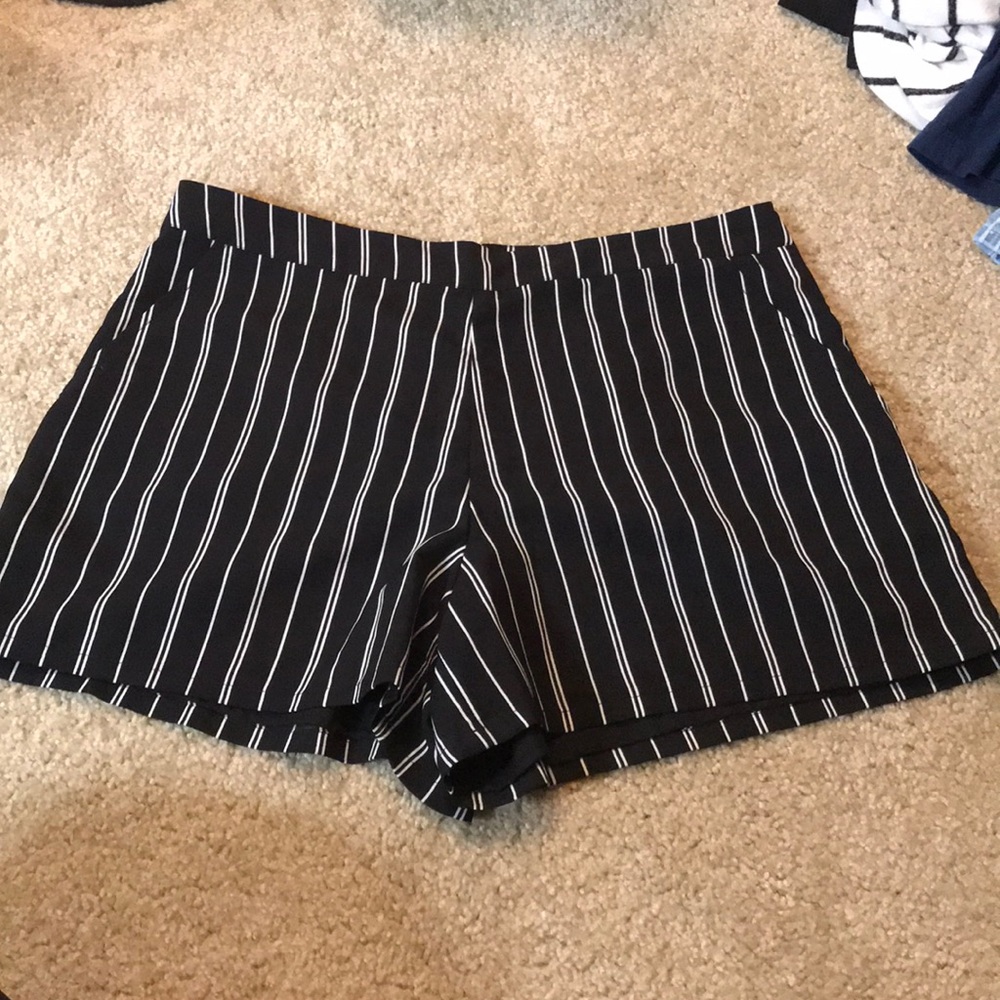 Kaari Blue pinstripe shorts